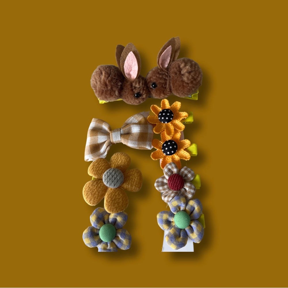 Girls Bunny 🐰 Hair accessories 9pcs